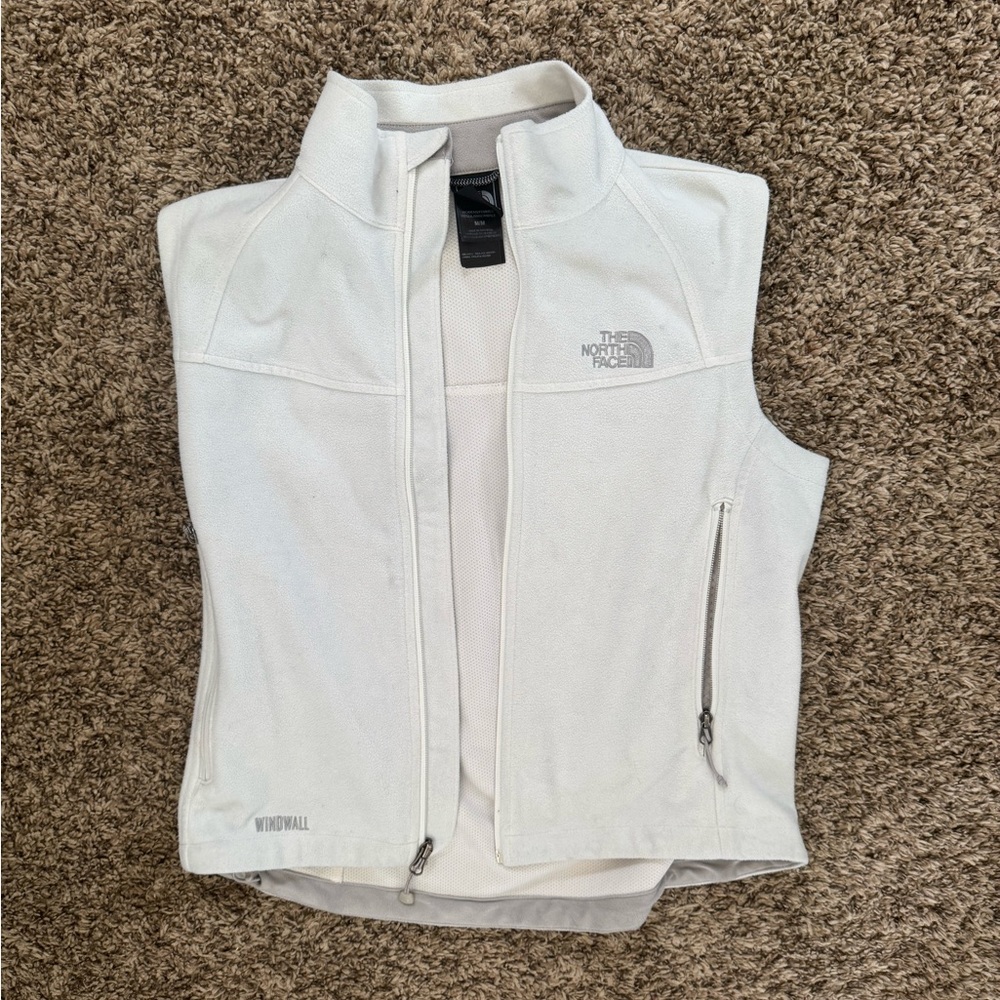 The North Face Cream Fleece Vest